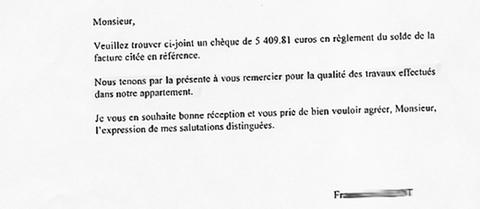 satisfaction tenons remercier prsente qualit effectus appartement