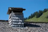 Toit de bardeaux dans les Alpes